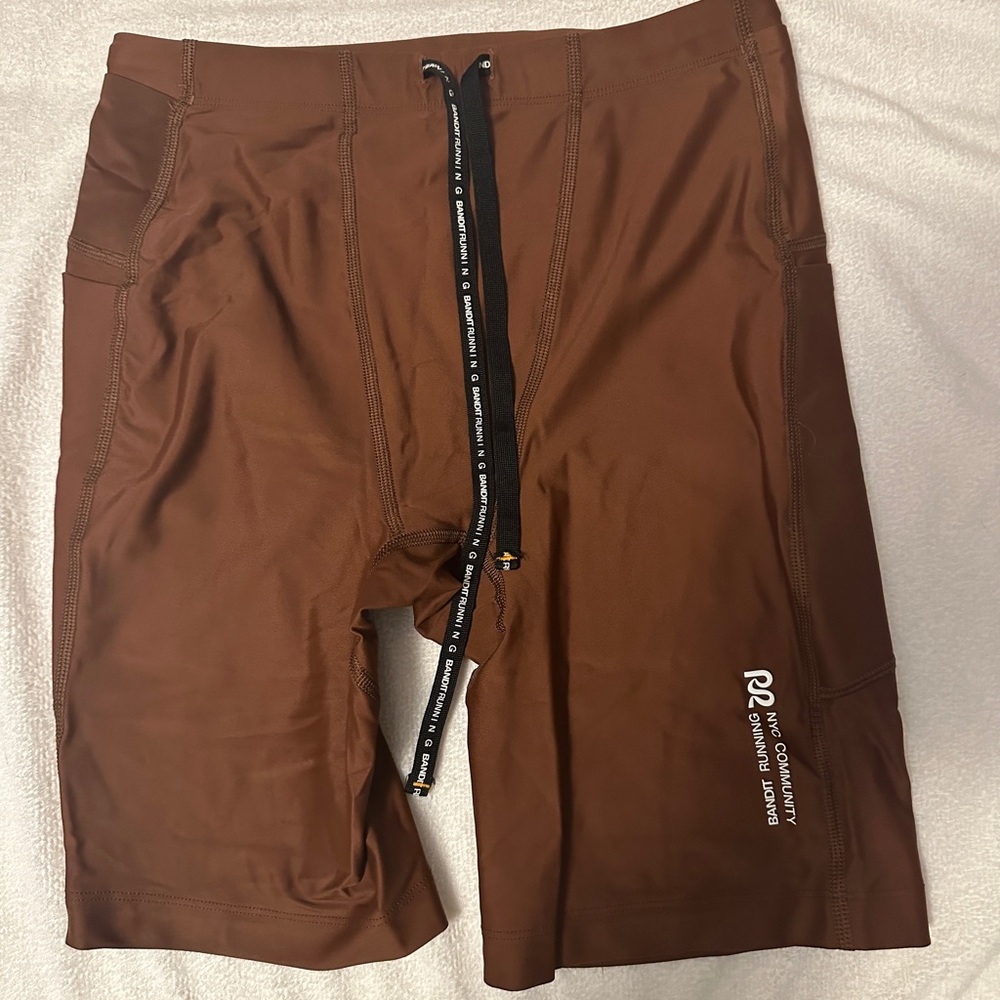 Bandit Running SUPERBEAM™ 7 POCKET HALF TIGHTS - COFFEE BEAN